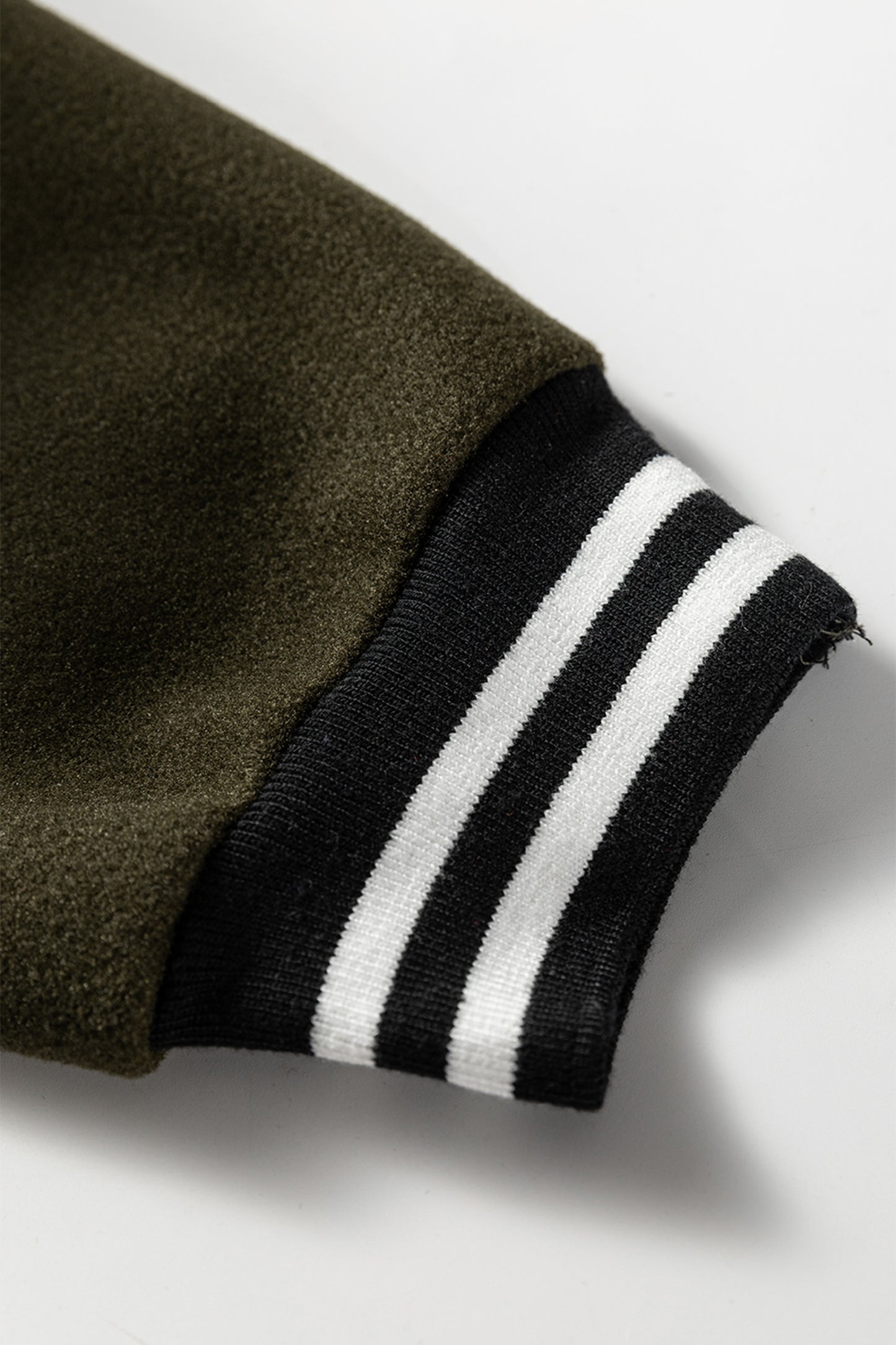 Four Leaf Clover Contrast Cuffed Drop Shoulder Zip up Tunic Hoodie